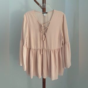 Venus Lace Up Flounce Blouse (NWOT)
